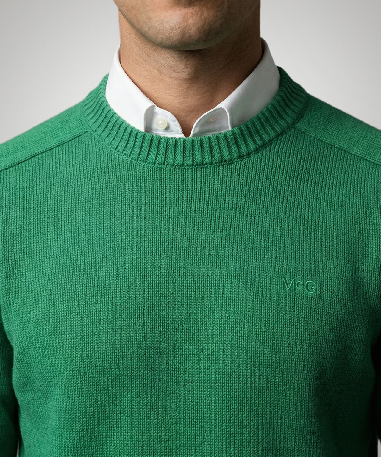 Cotton Crew Neck Sweater | Green - Image 5