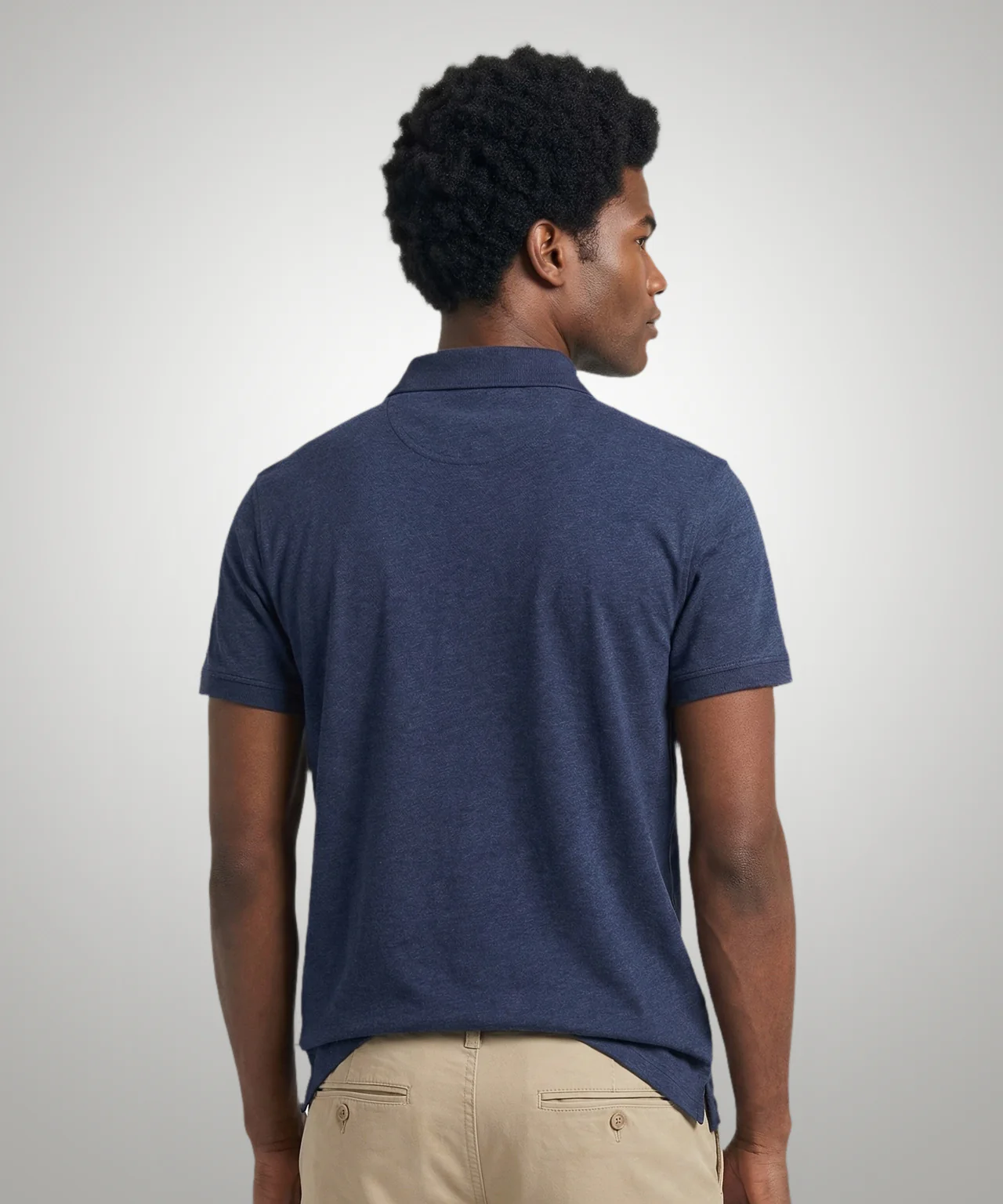 Jersey Polo Mélange | Medium Blue - Image 3
