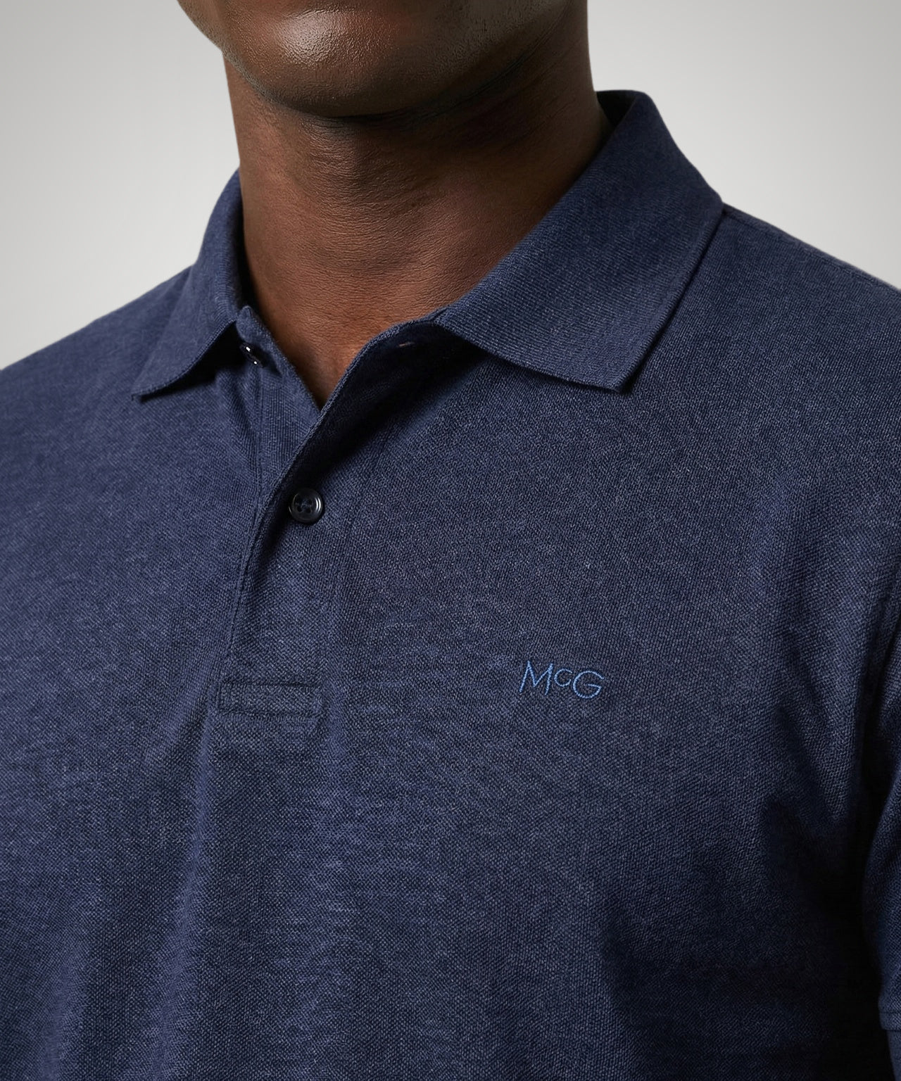 Jersey Polo Mélange | Medium Blue - Image 5
