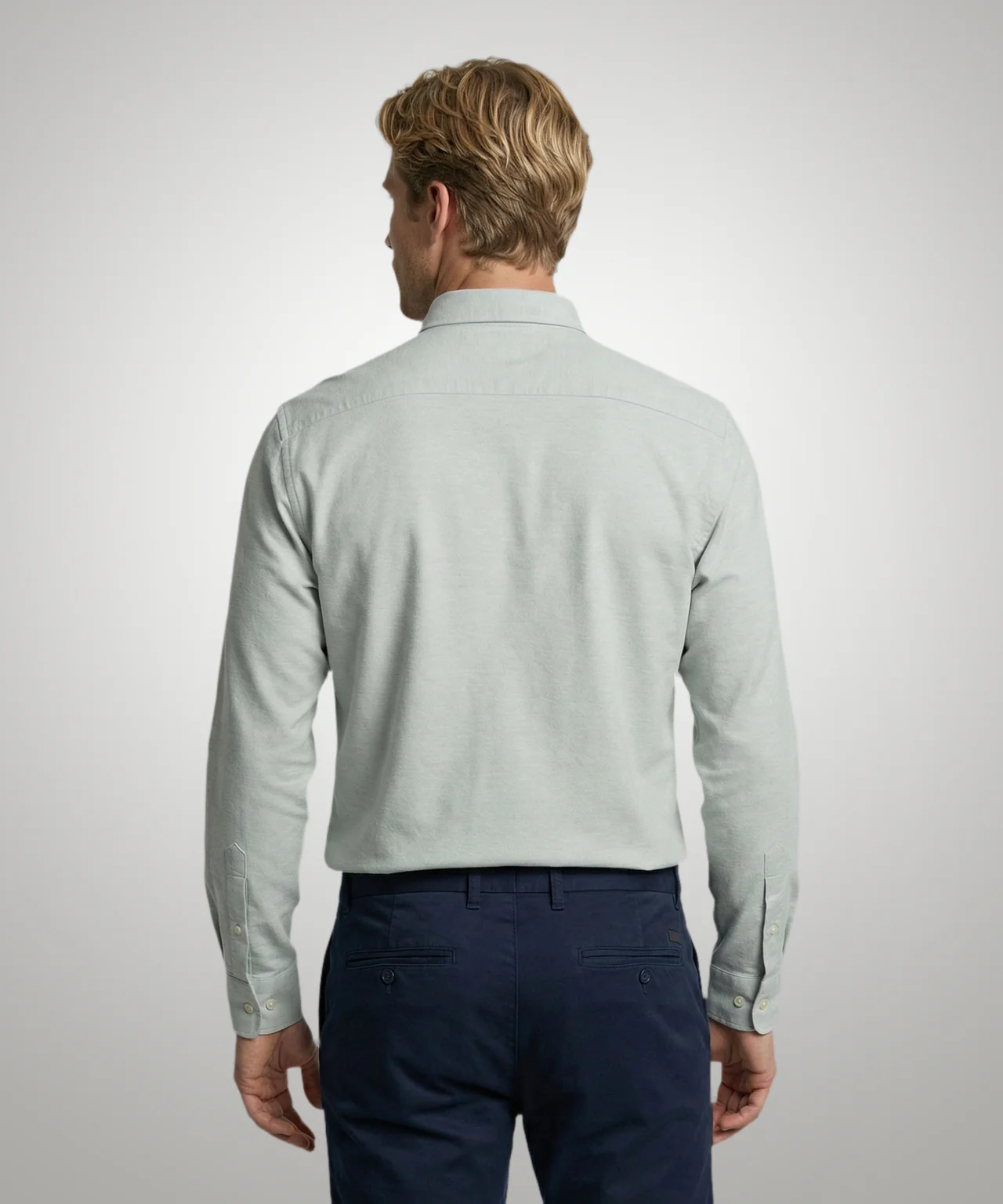 Stretch Piqué Shirt | Light Olive - Image 3