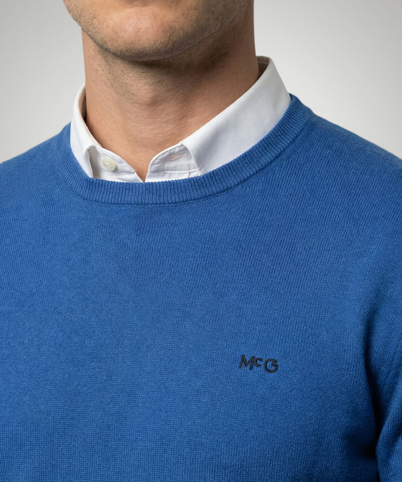 Sweater Cotton-Cashmere Round Neck | Cobalt - Image 5