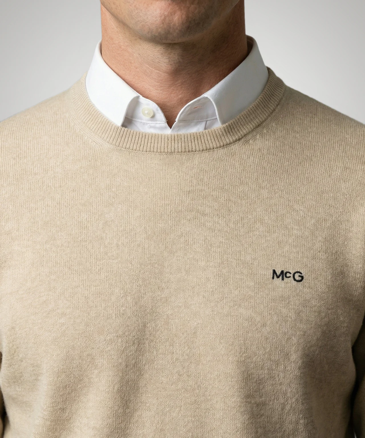 Sweater Cotton-Cashmere Round Neck | Sand - Image 5